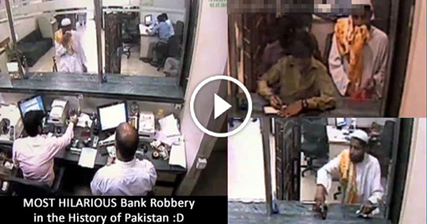 Funny Bank Robbery In Pakistan Footage By CCTV Camera